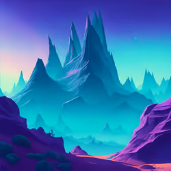 Landscape Of Alien Mountains #4