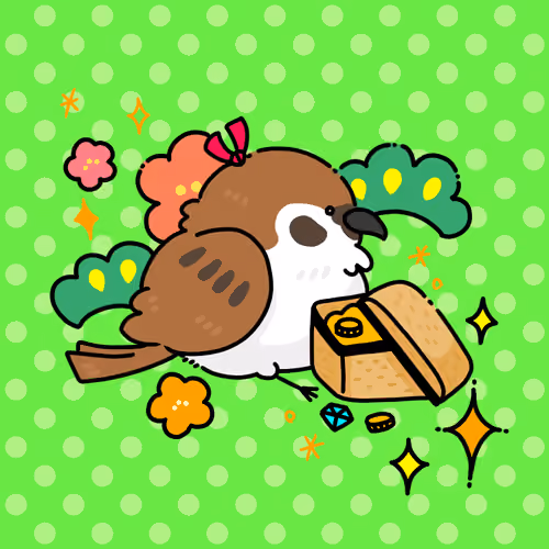 #020 A sparrow that packs treasure in a kudzu basket.