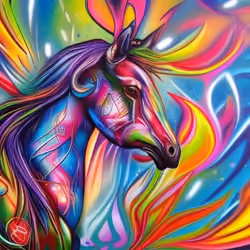 colorful horse