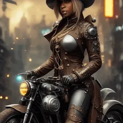 Noir Steampunk Mary J Blige 3D NFT Art