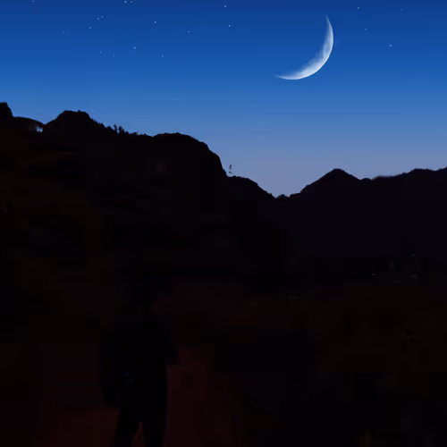 Mountains & Moon