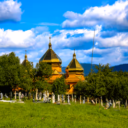 Orthodox church by the road to L'viv, Ukraine