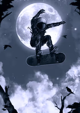 'SPACEBOARDING' POSTER BY NICEBLEED ART _ DISPLATE