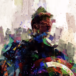 Abstract Art #85 - Captain America