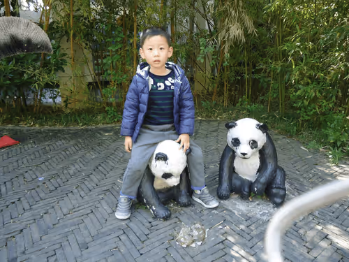 Kid with panda