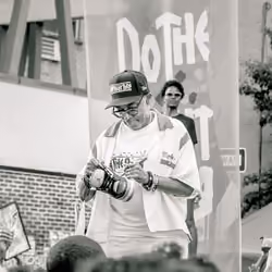 Spike Lee "Do the Right Thing" Autographing The Jordan 3