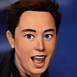 Elon Musk 3D Real-Cartoon