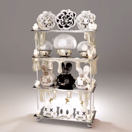 Collector's shelf in gold - Zoe Winters Digital Drip
