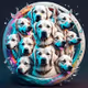 Circle of White Dogs