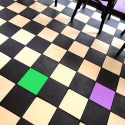 Little Coffeehouse  Colors Series #57   Purple vs Green 