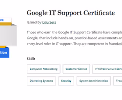 Badge Google IT Support Certificate