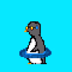 penguin descending into warm seas