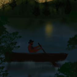 Man Sailing his Boat TW#23