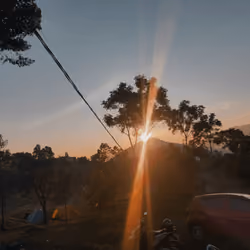 Sun In Mountain