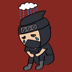 Round face CryptoNinja #001 sad