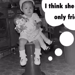 I think she is my only friend #B&W
