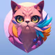 Pink Feathered Cat