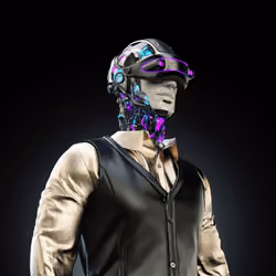 Business robot VR helmet #090