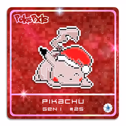 PXL CHRISTMAS PIKACHU [PokePxls #25GALAXY-CHRISTMAS]