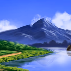 mountain digital painting