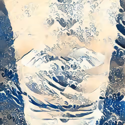 on the wave