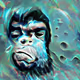 bored ape  psychedelic trip style AI Art