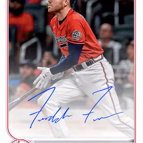 Atlanta Braves Tm Freddie Freeman Facsimile Signat