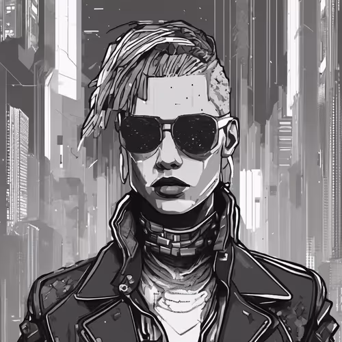 Greyscale Pixel Punk