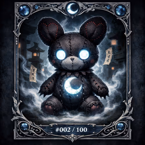 Dark Yokai Plush #002 — Moonbound Warden