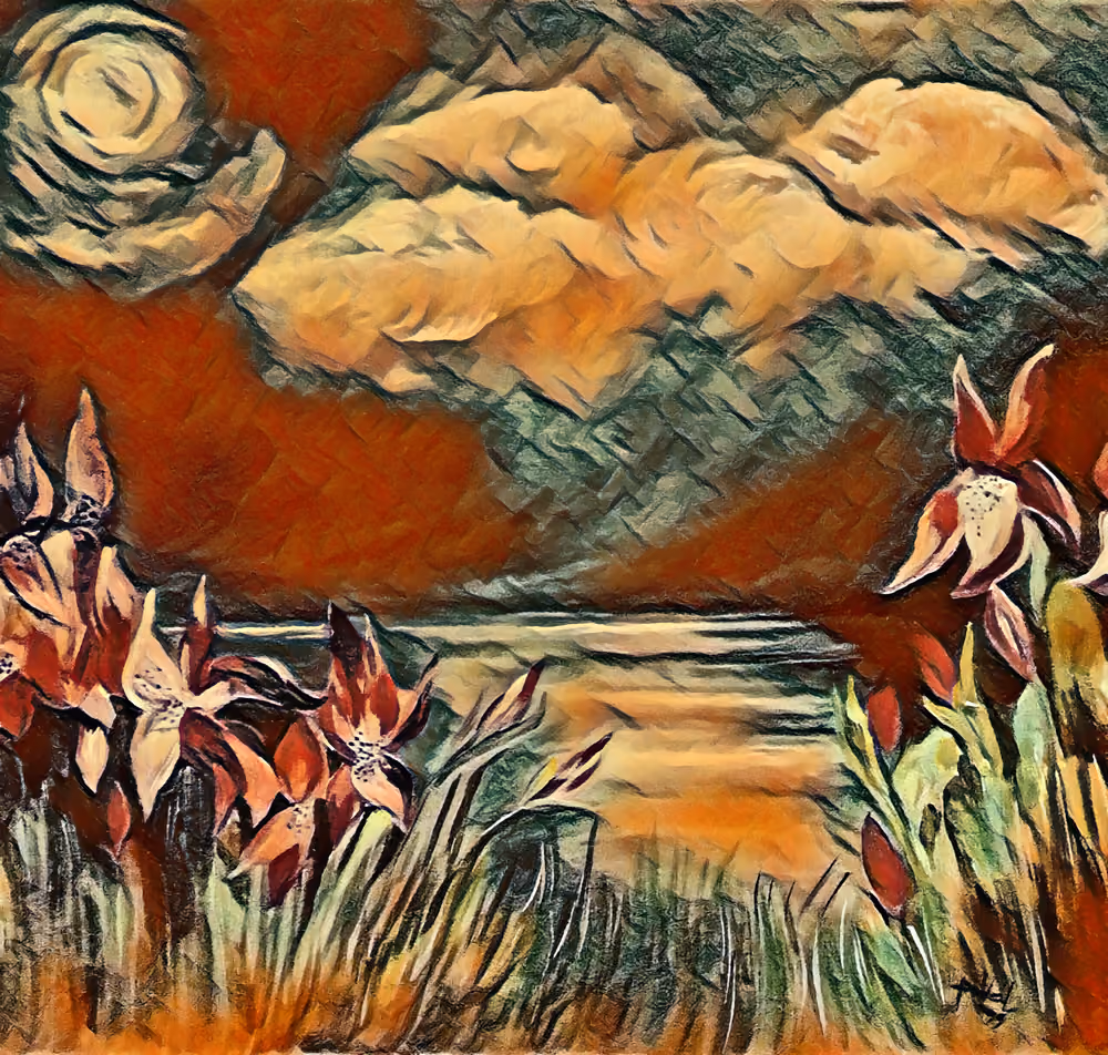 The night of iris - Pastel