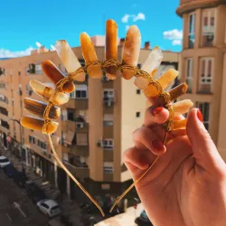 AGATE GOLD GODDESS CRYSTAL CROWN