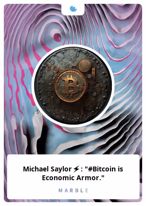Michael Saylor⚡️: "#Bitcoin is Economic Armor."