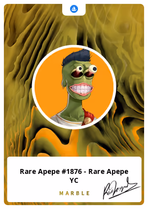 Rare Apepe #1876 - Rare Apepe YC 