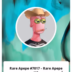 Rare Apepe #7017 - Rare Apepe YC 