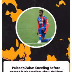 Palace's Zaha: Kneeling before games is 'degrading,' 'box-ticking'