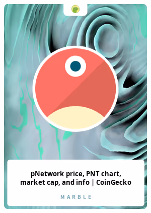 pNetwork price, PNT chart, market cap, and info | CoinGecko