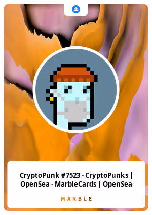 CryptoPunk #7523 - CryptoPunks | OpenSea - MarbleCards | OpenSea