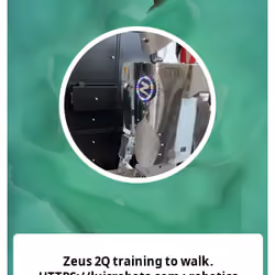 Zeus 2Q training to walk. HTTPS://luisrobots.com : robotics