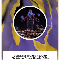 GUINNESS WORLD RECORD Christmas Drone Show! (1,500+ Drones) 