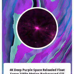 4K Deep Purple Space Reloaded Float Scene 2160p Motion Background GIF 