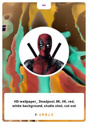 HD wallpaper_ Deadpool, 8K, 4K, red, white background, studio shot, cut out