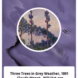 Three Trees in Grey Weather, 1891 - Claude Monet - WikiArt.org
