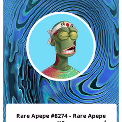 Rare Apepe #8274 - Rare Apepe YC 