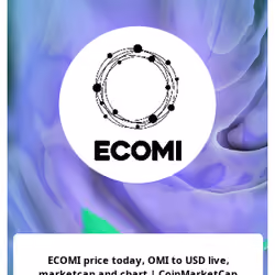 ECOMI price today, OMI to USD live, marketcap and chart | CoinMarketCap