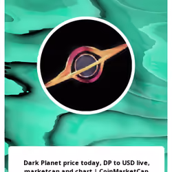 Dark Planet price today, DP to USD live, marketcap and chart | CoinMarketCap
