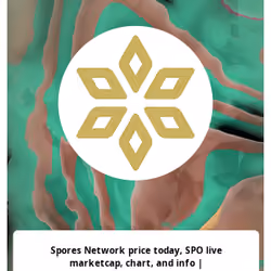 Spores Network price today, SPO live marketcap, chart, and info | CoinMarketCap