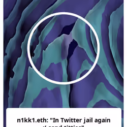 n1kk1.eth: "In Twitter jail again :( send titties"