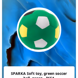 SPARKA Soft toy, green soccer ball, green - IKEA