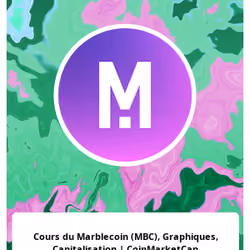 Cours du Marblecoin (MBC), Graphiques, Capitalisation | CoinMarketCap