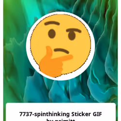 7737-spinthinking Sticker GIF by primitt 